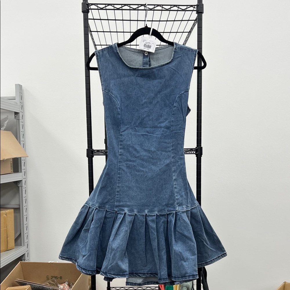 Denim Sleeveless Kids Dress